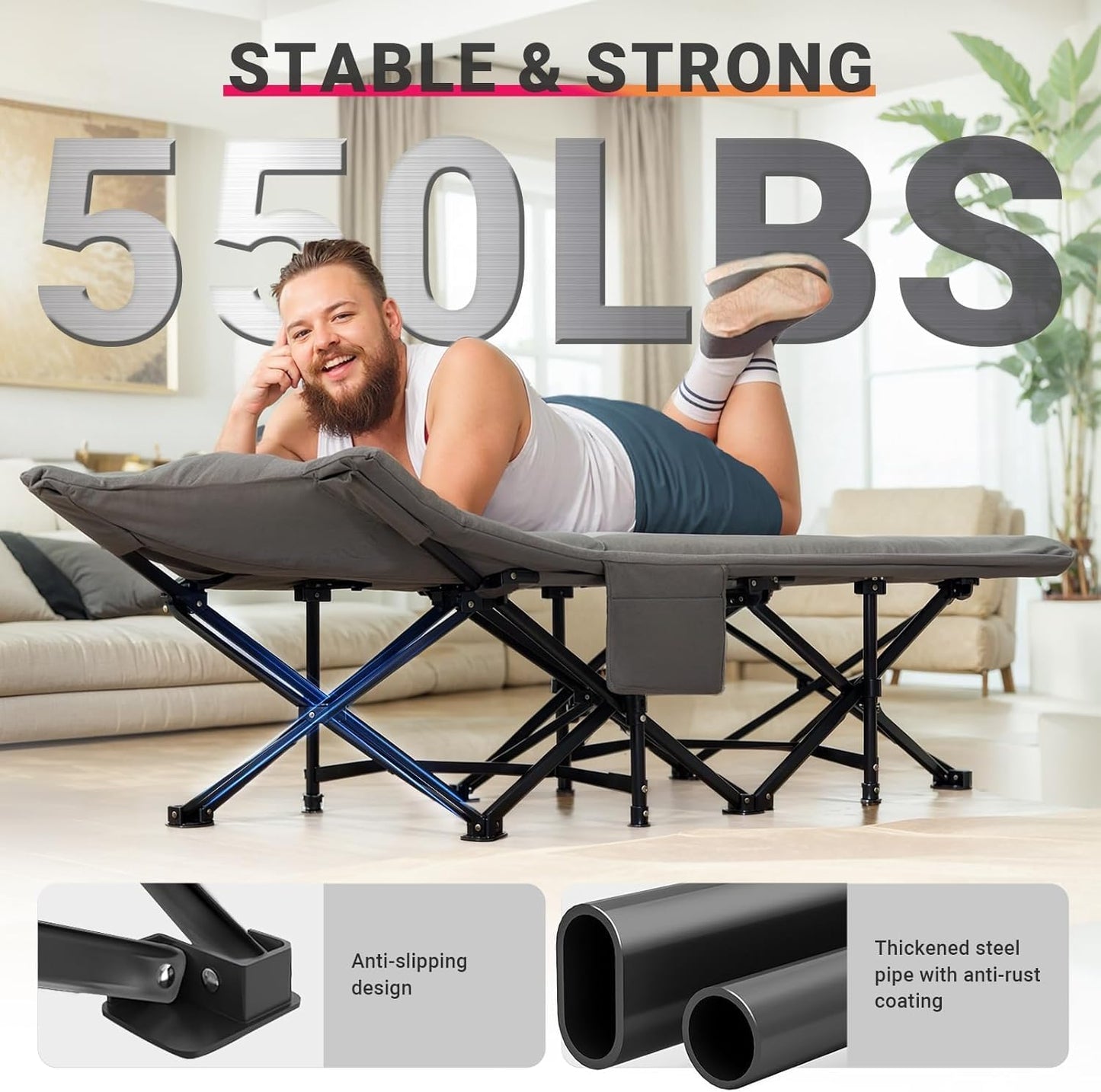 LOBENA - Camping Cot for Adults