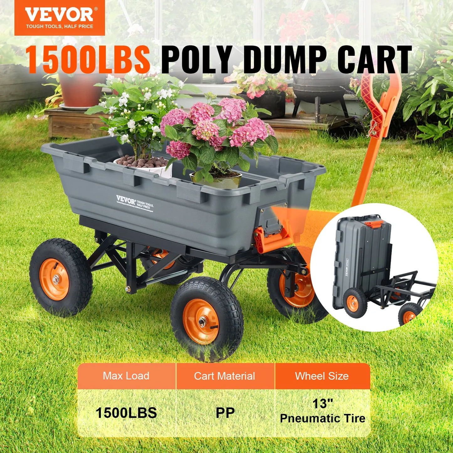 LOBENA - Garden Utility Dump Cart